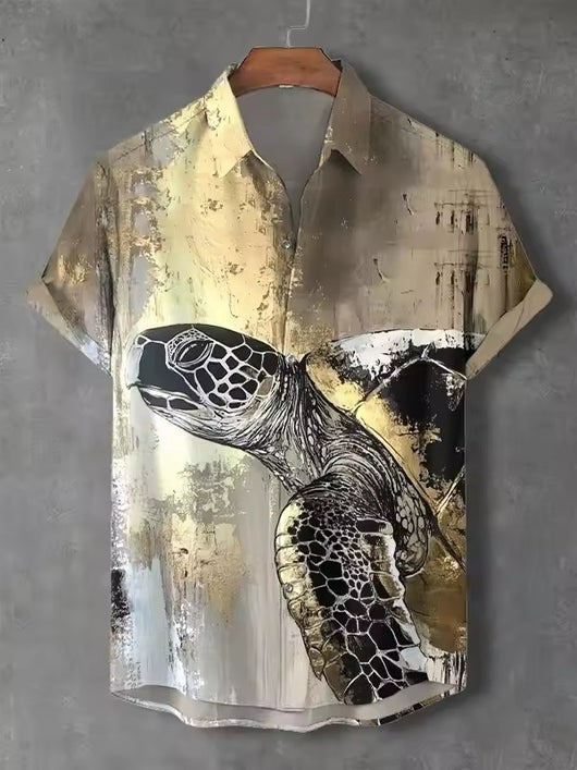 Camisa Estampada Artística para Hombre - Diseño Personalidad - Image 11