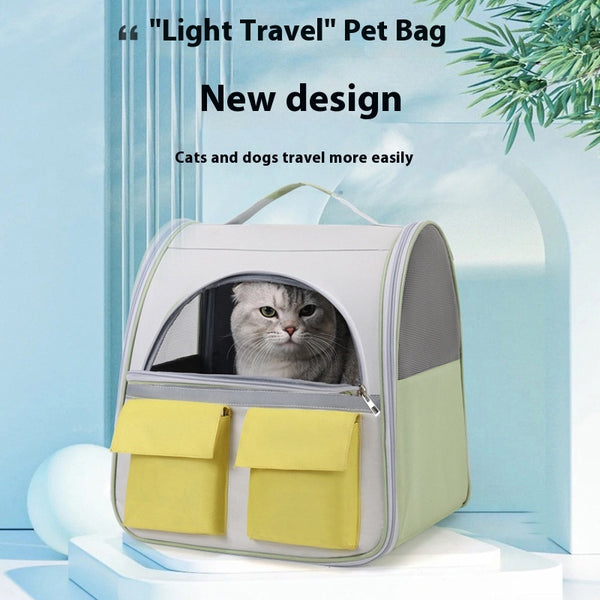 Mochila Transparente para Gatos de Gran Capacidad con Lona