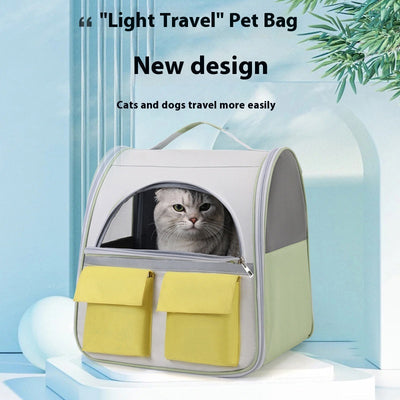 Mochila Transparente para Gatos de Gran Capacidad con Lona
