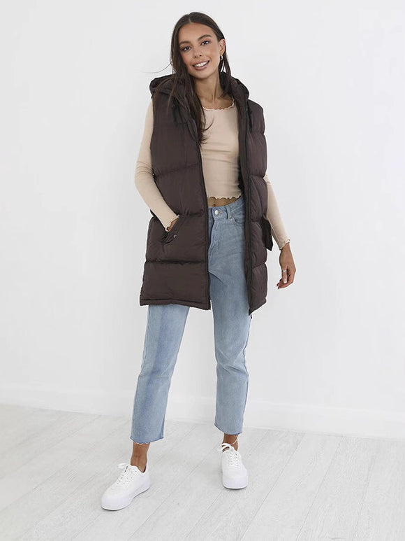 Abrigo Largo Acolchado con Capucha para Mujer - Calidez Total en Invierno