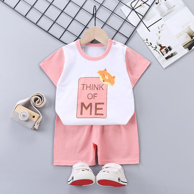 Conjunto Infantil de Algodón Puro: Playera y Shorts Estilo Coreano - Image 25