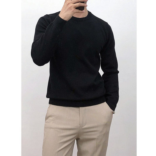 Suéter Básico Cuello Redondo para Hombre - Pullover Versátil - Image 7