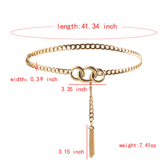 Cinturón de Cadena Metálica con Flecos para Jeans y Faldas - Image 12
