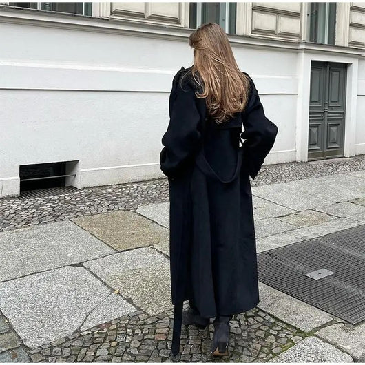 Abrigo de Lana para Mujer con Cinturón - Talla Grande - Image 23