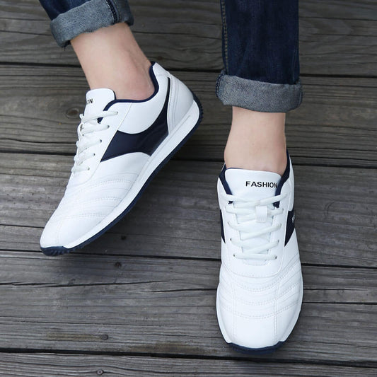Tenis Casuales Blancos para Hombre - Zapatos Skate Resistentes Social Boy