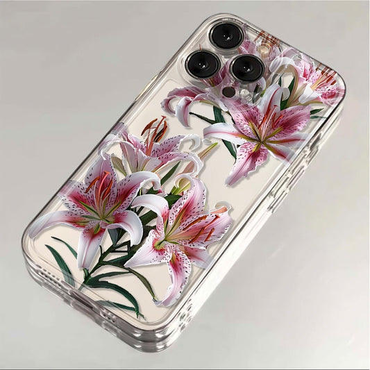 Funda Transparente TPU con Flores para Teléfono - Image 2