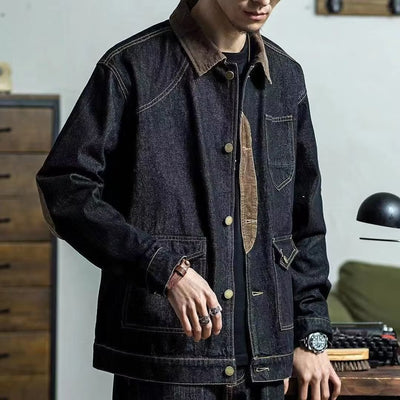Chaqueta Safari Denim Vintage Lavado - Estilo Tough Guy para Hombre - Image 7