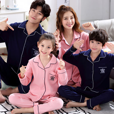 Pijamas Familiares de Algodón - Manga Larga Primavera Otoño - Image 18
