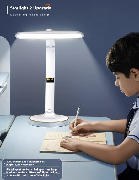 Lámpara de Escritorio Inteligente con Reloj, Carga Inalámbrica y Protección Visual - Image 6