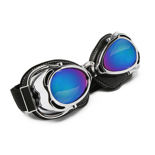 Gafas Protectoras Retro para Motocicleta - Estilo Piloto Harley con Protección Reflectante - Image 27
