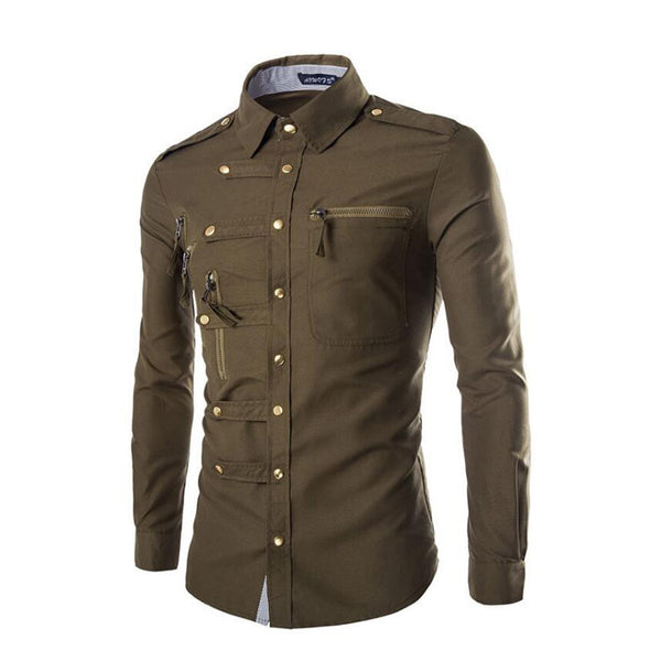 Camisa Slim Fit Multibotonadura para Hombre