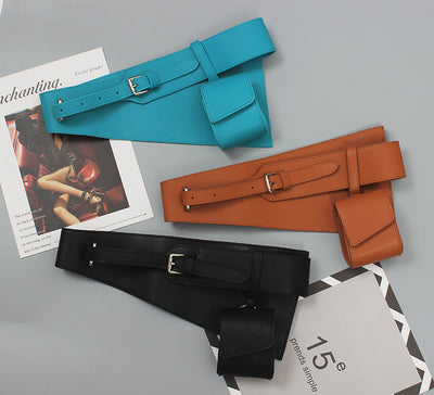 Cinturón Ancho de Cuero Sintético PU para Mujer - Accesorio de Moda Versátil - Image 5