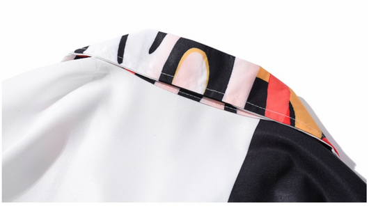 Camisa Estampada Flame Personalidad Americana de Manga Corta para Hombre - Image 13