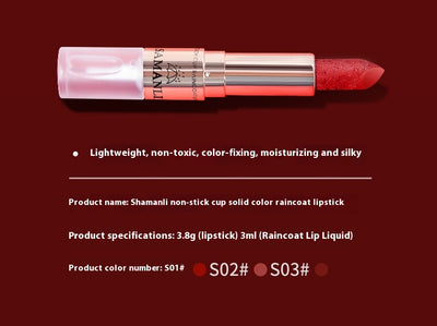 Labial Mate Resistente Sin Transferencia - Color Sólido Larga Duración - Image 19