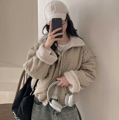 Abrigo Reversible de Algodón para Mujer - Doble Cara Cálido - Image 9