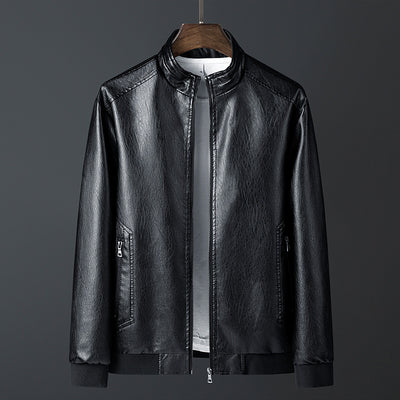 Chaqueta de Cuero con Cuello Alto para Primavera y Otoño - Image 8