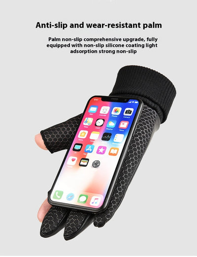Guantes de Cuero para Hombre, Impermeables, Antideslizantes y para Pantalla Táctil - Image 15