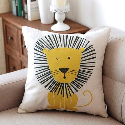 Funda de Almohada Decorativa de Algodón y Lino con Arte - Image 10