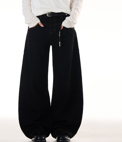 Jeans Ajustados Minimalistas Estilo Americano con Costuras Visibles de Diseñador - Image 5