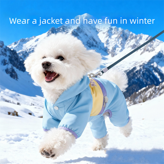 Abrigo Térmico Tres en Uno Anticolisión para Perros Pequeños y Medianos - Chaqueta Impermeable de Lana Polar Premium