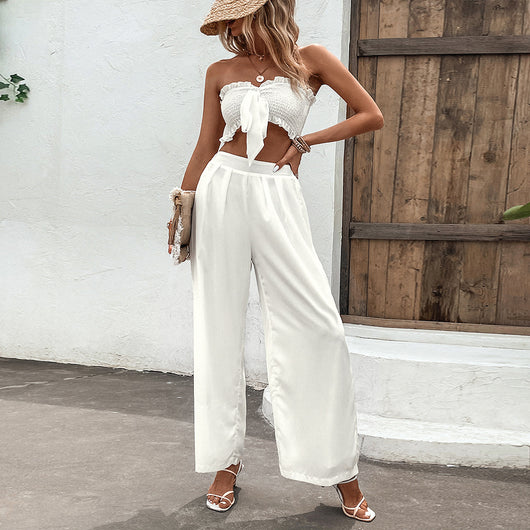 Conjunto Elegante con Chaleco Fruncido y Falda Larga - Image 12