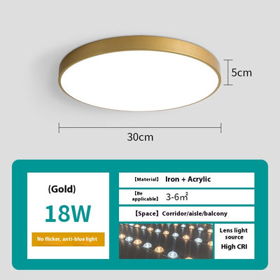 Lámpara de Techo LED Redonda Minimalista para Sala de Estar - Image 9