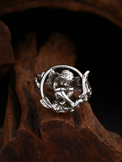 Anillo de Plata 925 Cupido Ángel Ajustable - Image 10