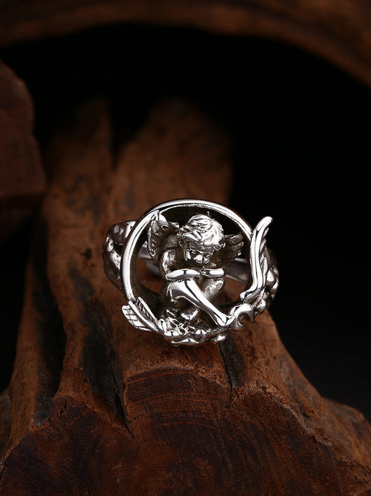 Anillo de Plata 925 Cupido Ángel Ajustable - Image 10