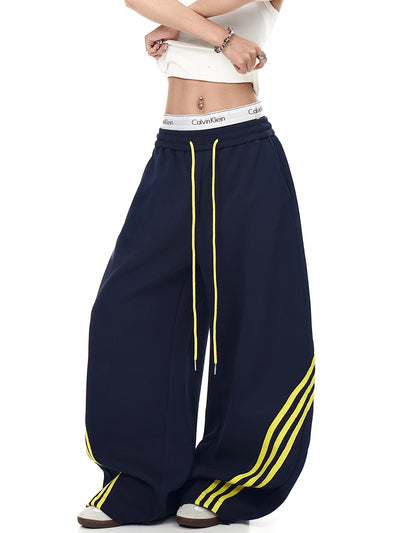 Pantalones de Chándal Cortos Retro a Rayas con Bloques de Color para Mujer - Image 26