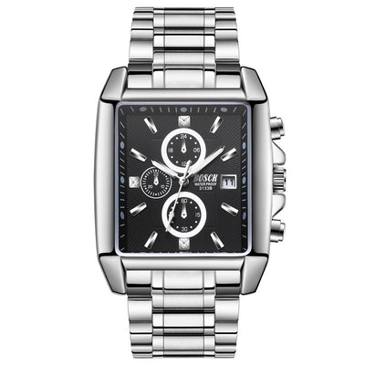 Reloj de Acero Inoxidable con Correa Cuadrada para Hombre - Image 7