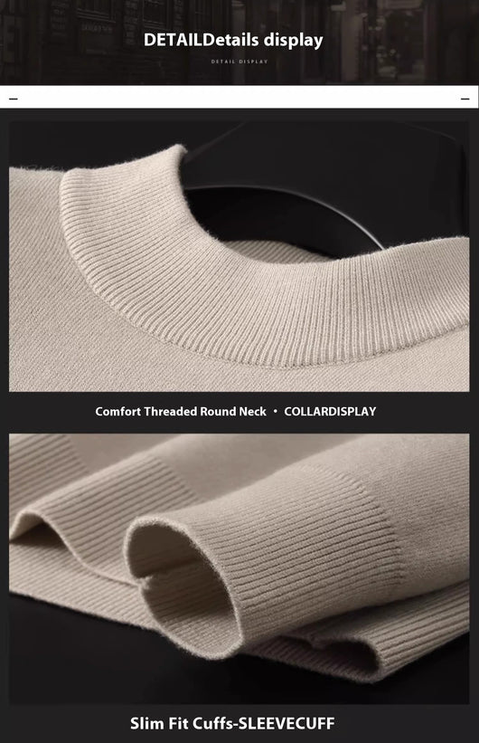 Suéter Cuello Alto Hombre Slim Fit Tejido Base Liso - Image 22