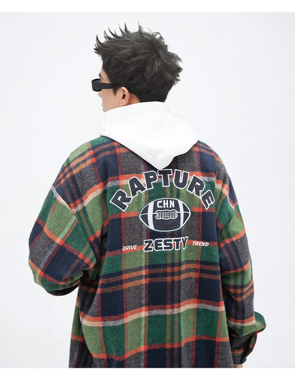 Camisa Vintage Bordada de Manga Larga con Textura