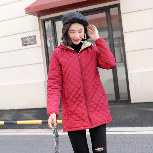 Chaqueta Puffer Acolchada Talla Grande con Forro Polar y Lana de Cordero - Image 20