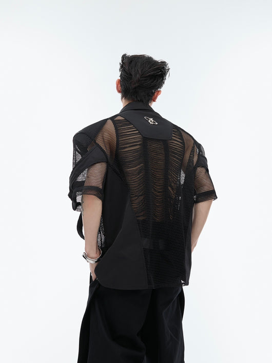 Playera Holgada de Malla Transpirable con Doble Costura - Image 9