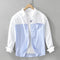 Camisa Patchwork de Manga Larga para Hombre