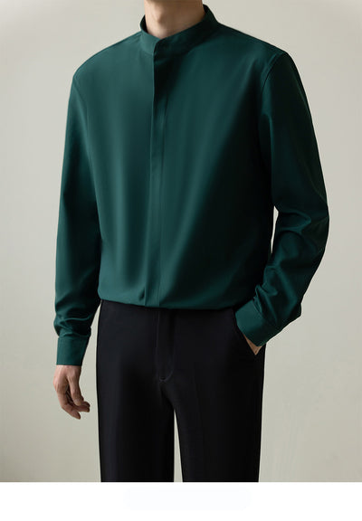 Camisa de Negocios Moderna Hombre Corte Coreano Antimanchas sin Arrugas - Image 17