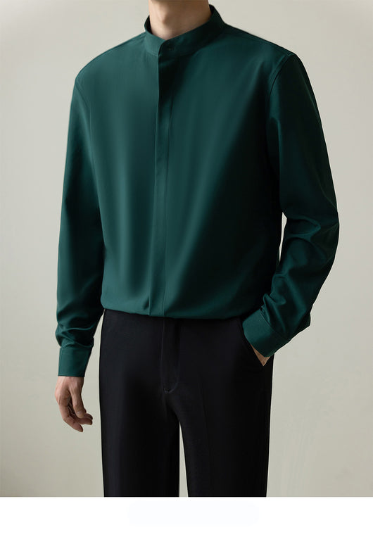 Camisa de Negocios Moderna Hombre Corte Coreano Antimanchas sin Arrugas - Image 17