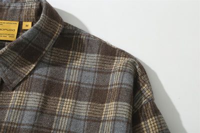 Camisa Cuadriculada Retro para Hombre con Manga Larga y Corte Holgado - Image 15