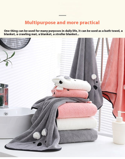 Juego de Toallas de Baño Coral Velvet con Diseño Orejas de Conejo y Koala - Set Regalo - Image 26