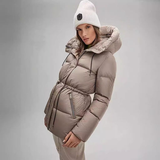 Abrigo Acolchado de Terciopelo con Capucha para Mujer - Chaqueta Cálida - Image 19