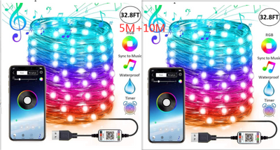 Luces LED Personalizadas para Árbol de Navidad - Cadena de Luces Decorativas - Image 7