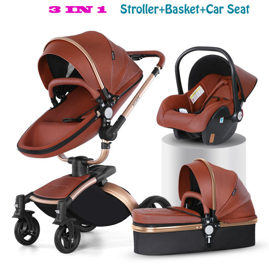 Cochecito de Bebé 3 en 1 con Rotación 360° y Cesta Amplia Plegable - Image 15
