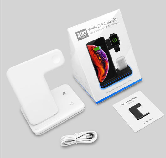 Cargador Inalámbrico 3 en 1 de 15W - Base de Carga Rápida para Escritorio - Image 8