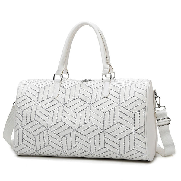 Bolso de Viaje Amplio para Hombre con Patrón Geométrico - Image 8