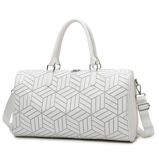 Bolso de Viaje Amplio para Hombre con Patrón Geométrico - Image 8
