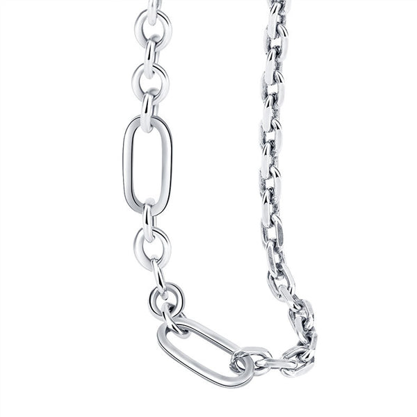 Collar de Plata 925 Cadena Doble Capa con Textura - Diseño Minimalista y Versátil - Image 5