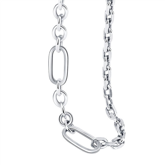 Collar de Plata 925 Cadena Doble Capa con Textura - Diseño Minimalista y Versátil - Image 5