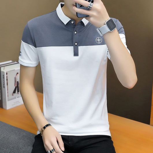 Playera Slim Fit con Cuello Solapa y Bloques de Color - Image 8