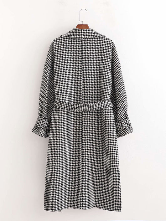 Abrigo de Lana a Cuadros para Mujer - Elegancia Ejecutiva - Image 3