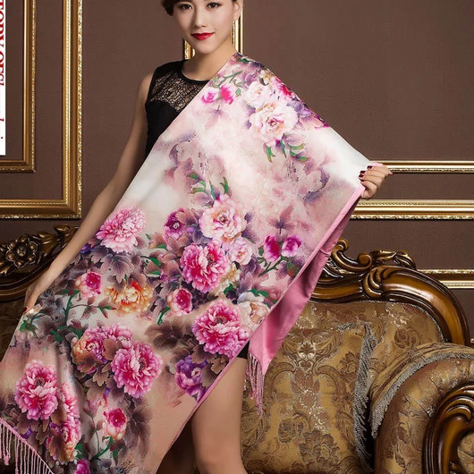 Pañuelo de Seda Doble para Mujer - Largo y Elegante - Image 8